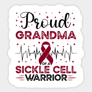 Proud Grandma Of A Sickle Cell Warrior Sickle Cell Awareness Sticker